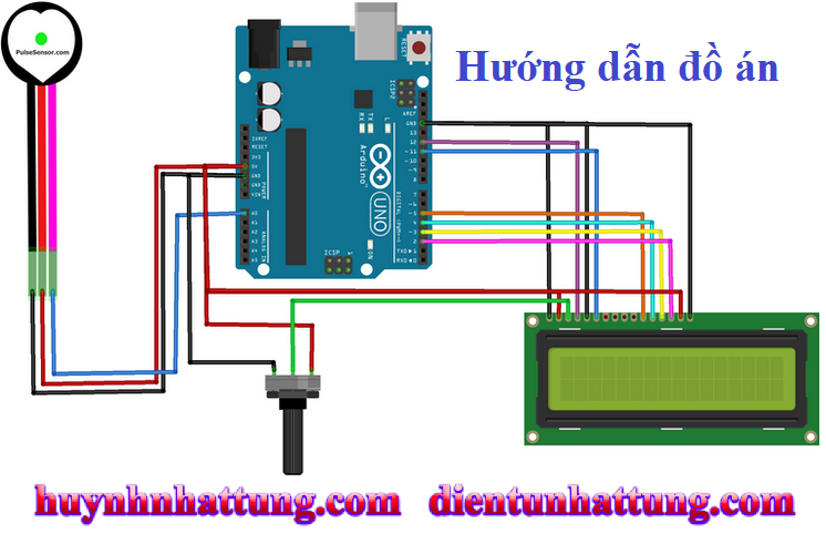 cam-bien-nhip-tim-quang-pulse sensor-giao-tiep-arduino-hien-thi-lcd1602