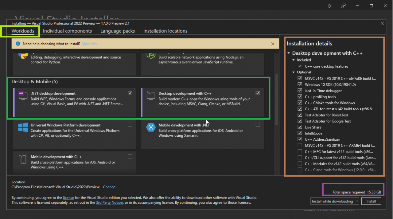 download visual studio 2022 professional vs enterprise