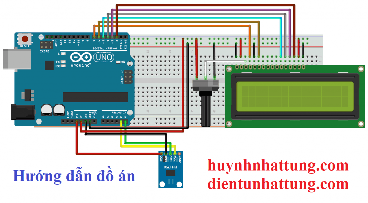 Review-do-an-arduino-bh1750-lcd1602-phan-cung BH1750 giao tiếp Atmega
