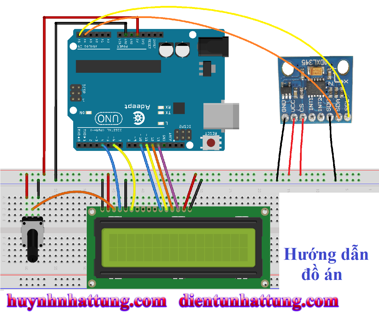 cam-bien-gia-toc-adxl345-giao-tiep-arduino-hien-thi-lcd1602